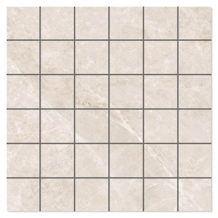 Marmor Mosaik Klinker Sintracino Beige Polerad 30x30 (5x5) cm-1